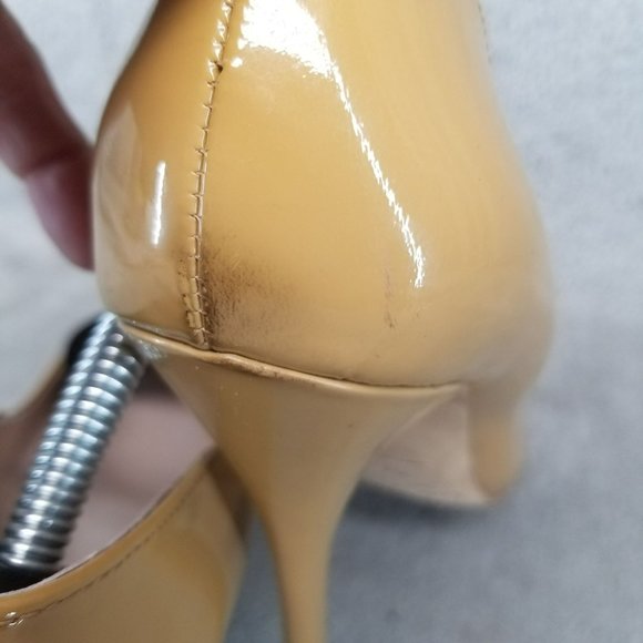 Kate Spade Shoes Womens Size 7 Tan Patent Leather Pointed Toe Pumps - Picture 6 of 13